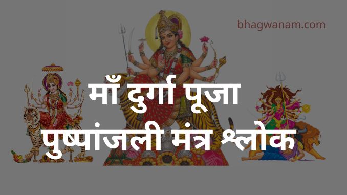 दुर्गा पूजा पुष्पांजली मंत्र श्लोक - Durga Puja Pushpanjali Mantra