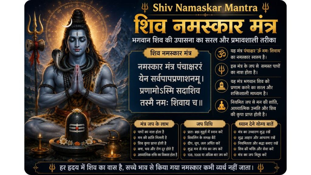 Shiv Namaskar Mantra शिव नमस्कार मंत्र भगवान शिव की उपासना का सरल और प्रभावशाली तरीका