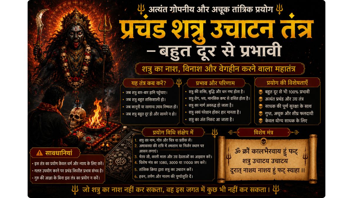 प्रचंड शत्रु उचाटन तंत्र – बहुत दूर से प्रभावी