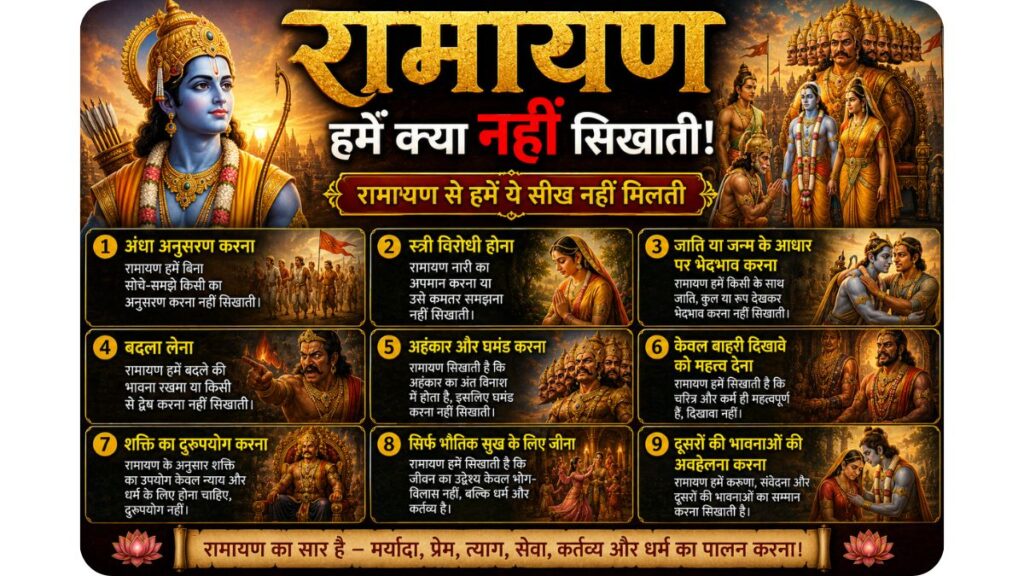 रामायण हमें क्या नहीं सिखाती।