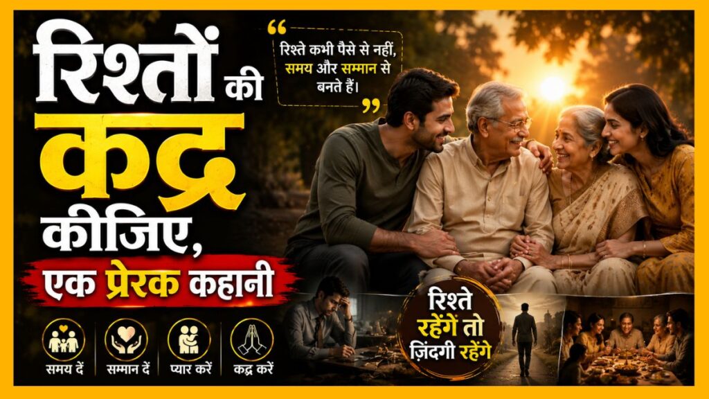 रिश्तों की कद्र कीजिए। एक प्रेरक कहानी