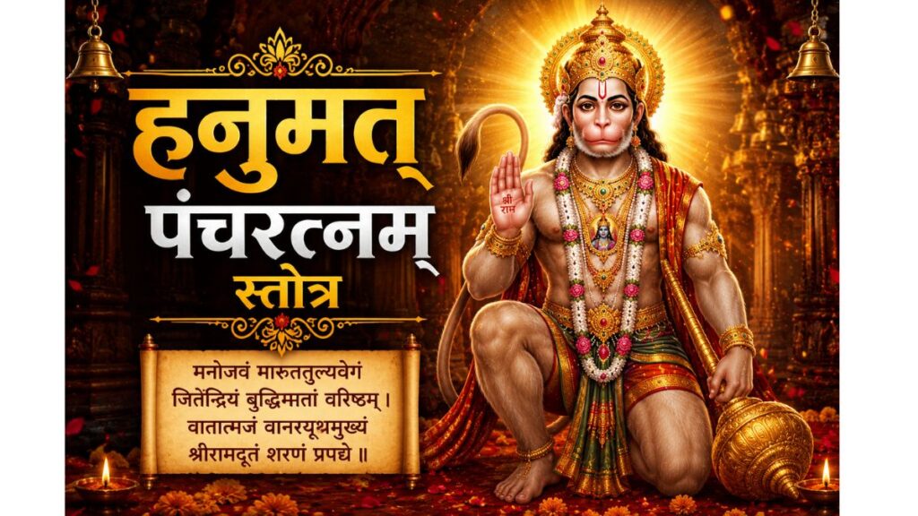हनुमत‌् पंचरत्नम‌् स्तोत्र Hanuman Pancharatna Stotram lyrics